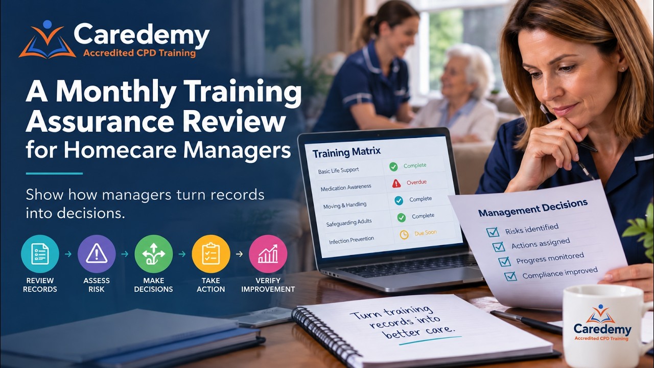 A Monthly Training Assurance Review for Homecare Managers – Caredemy video