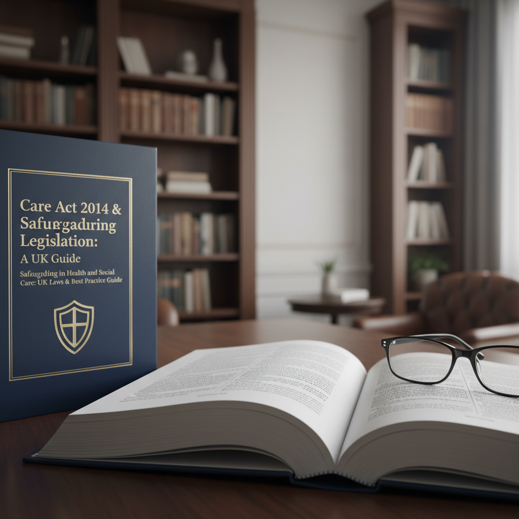 A legal textbook open to a section on UK safeguarding legislation.