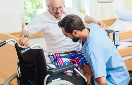 moving patient, wheelchair